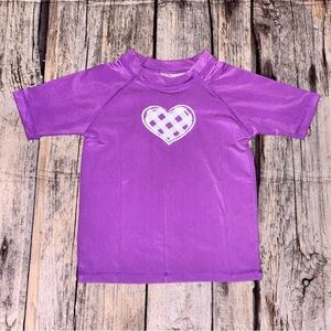 Kanu Surf Girls Rashguard Swim Top Purple Heart Size Small 8